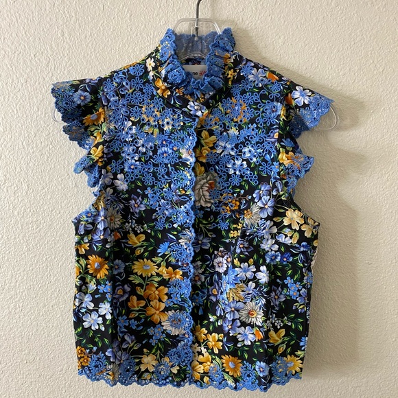 RABANNE H&M Patterned Poplin Top - Picture 2 of 7